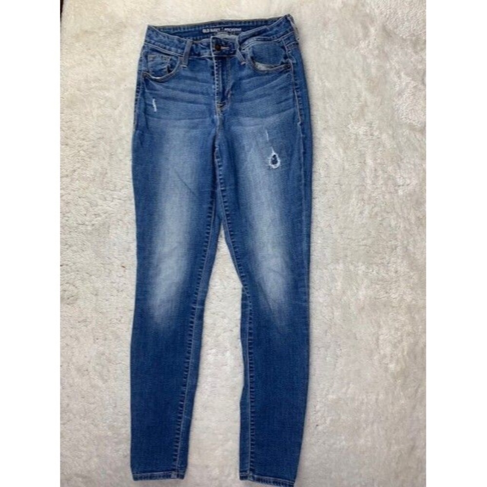 Old Navy Size 4 Womens Jeans Skinny Distressed Rockstar High Rise Stretch